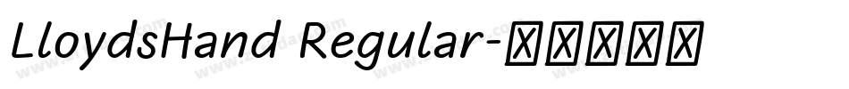 LloydsHand Regular字体转换